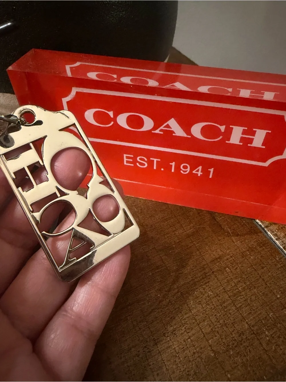Coach 70th Anniversary XL Metal Hang Tag